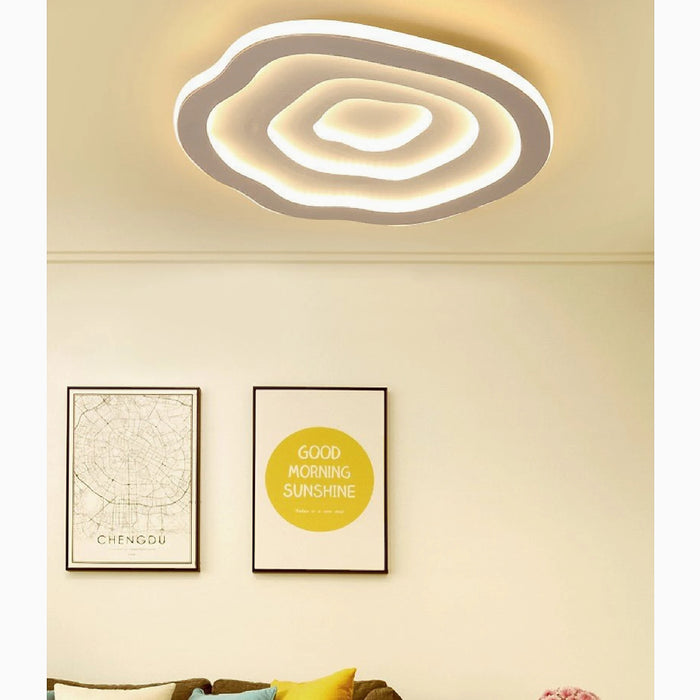 MIRODEMI® Accadia | white Minimalist Wave LED Ceiling Light