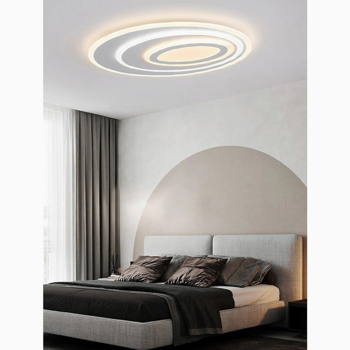 MIRODEMI® Acceglio | Minimalist Oval LED Ceiling Light for bedroom
