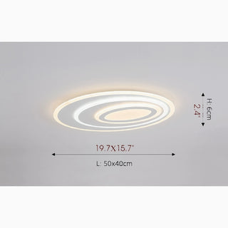 MIRODEMI® Acceglio | Minimalist Oval LED Ceiling Light small