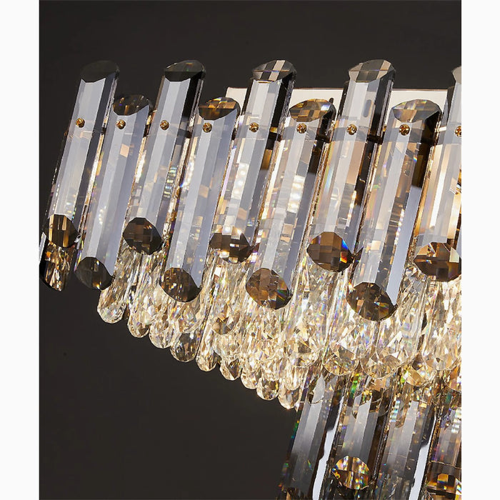 MIRODEMI® Acciano | Modern Rectangular Crystal LED Chandeliers