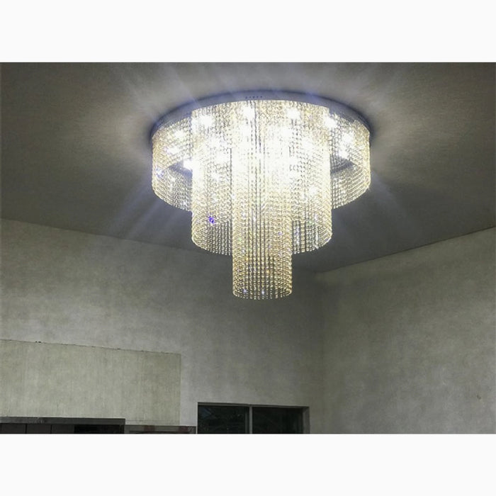 MIRODEMI® Accumoli | Modern white Crystal LED Ceiling Lamp