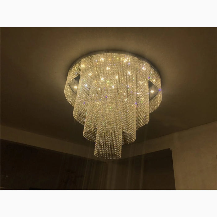MIRODEMI® Accumoli | Modern dark Crystal LED Ceiling Lamp