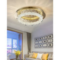MIRODEMI® Acerno | Modern Round Crystal LED Ceiling Chandelier details