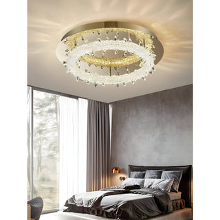 MIRODEMI® Acerno | Modern Round Crystal LED Ceiling Chandelier details