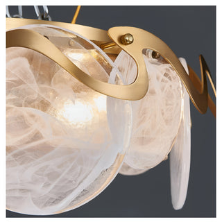 MIRODEMI® Acerra | Modern Drum Glass Ceiling LED Chandelier close up