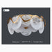 MIRODEMI® Acerra | Modern Drum Glass Ceiling LED Chandelier off