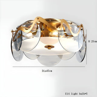 MIRODEMI® Acerra | Modern Drum Glass Ceiling LED light