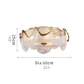 MIRODEMI® Acerra | Modern Drum Glass Ceiling LED Chandelier large