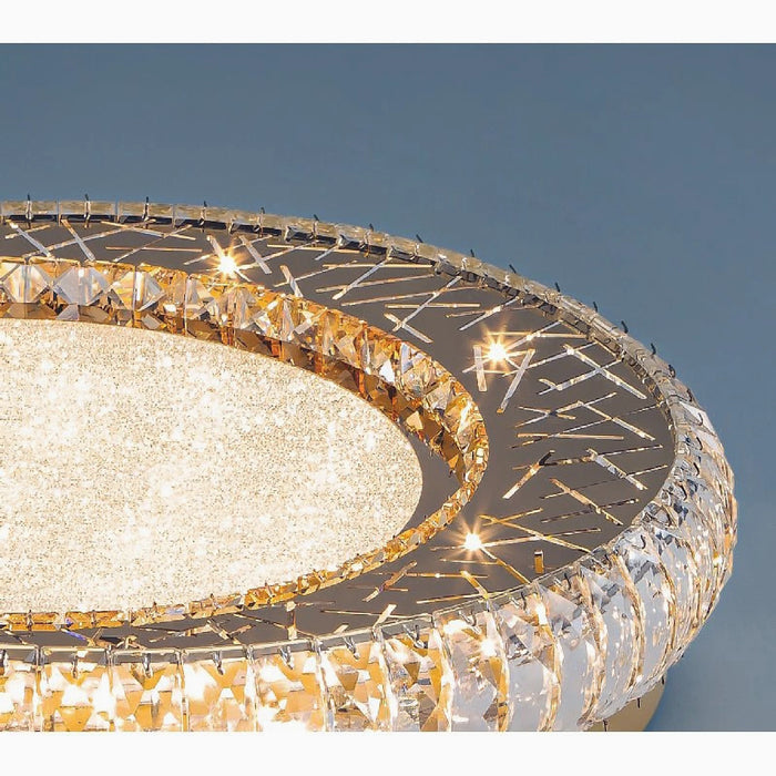 MIRODEMI® Aci Castello | Modern Round white LED Crystal Ceiling Chandelier