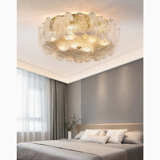 MIRODEMI® Aci | Modern gold Drum Ceiling LED Chandelier