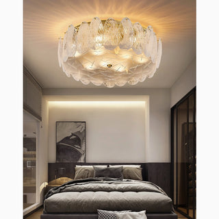 MIRODEMI® Aci | Modern gold Drum Ceiling LED Chandelier