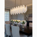 MIRODEMI Acquacanina Luxury Rectangle Gold Glass Modern Chandelier For Hall
