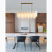 MIRODEMI Acquacanina Luxury Rectangle Gold Glass Modern Chandelier For Living Room