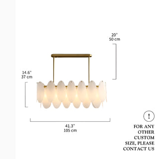 MIRODEMI Acquacanina Luxury Rectangle Gold Glass Modern Chandelier Parameters 105 cm