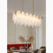 MIRODEMI Acquacanina Luxury Rectangle Gold Glass Modern Chandelier For Restaurant