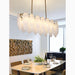 MIRODEMI Acquacanina Luxury Rectangle Gold Glass Modern Chandelier For Dining Room