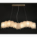 MIRODEMI Acquafondata Rectangle Gold Frosted Glass Leaf Chandelier For Dining Room
