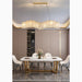 MIRODEMI Acquafondata Rectangle Gold Frosted Glass Leaf Chandelier For Living Room