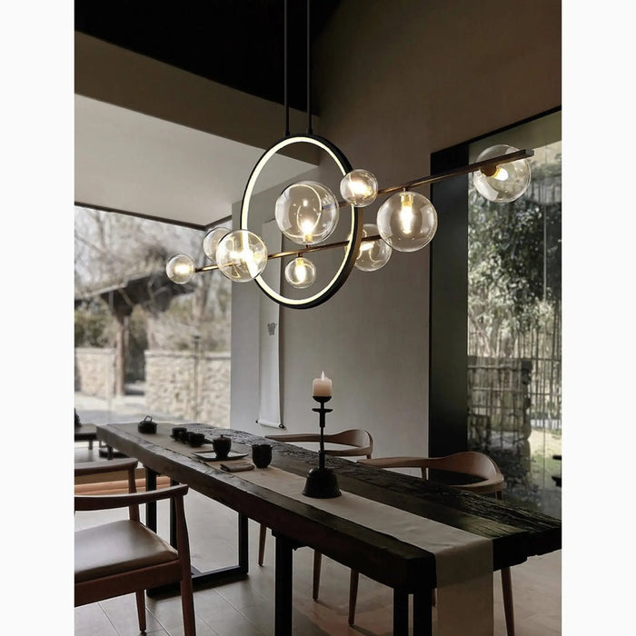 MIRODEMI® Acqualagna | White/Black Glass Bubble LED Chandelier For Home