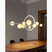 MIRODEMI® Acqualagna | Luxury White/Black Glass Bubble LED Chandelier For Dining room