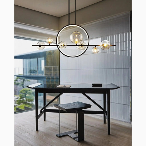 MIRODEMI® Acqualagna | White/Black Glass Bubble LED Chandelier For House