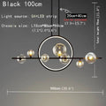 MIRODEMI® Acqualagna | White/Black Glass Bubble LED Chandelier For Kitchen