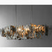 MIRODEMI® Acquanegra Cremonese | Postmodern Grey/Gold Metal Art Rectangle Chandelier For Luxury Home