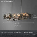 MIRODEMI® Acquanegra Cremonese | Postmodern Grey/Gold Metal Art Rectangle Chandelier For Dining room Sizes