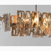 MIRODEMI® Acquanegra Cremonese | Lovely Postmodern Grey/Gold Metal Art Rectangle Chandelier For Dining room