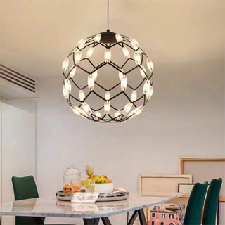 MIRODEMI® Acquaro | Stylish Black/White Pendant Ball-Shaped Lamp