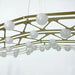 MIRODEMI® Acquasanta Terme | Chic Gold Wave-Shaped Pendant Chandelier for Cafe