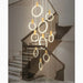 MIRODEMI® Acquasparta | Luxury Modern Pendant Golden Rings Chandelier
