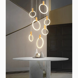 MIRODEMI® Acquasparta | Luxury Modern Pendant Gold Rings Chandelier