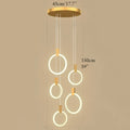 MIRODEMI® Acquasparta | Luxury Modern Pendant Gold Rings Designer Pendant Lighting Fixture for Staircase