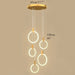 MIRODEMI® Acquasparta | Luxury Modern Pendant Gold Rings Designer Pendant Lighting Fixture for Staircase