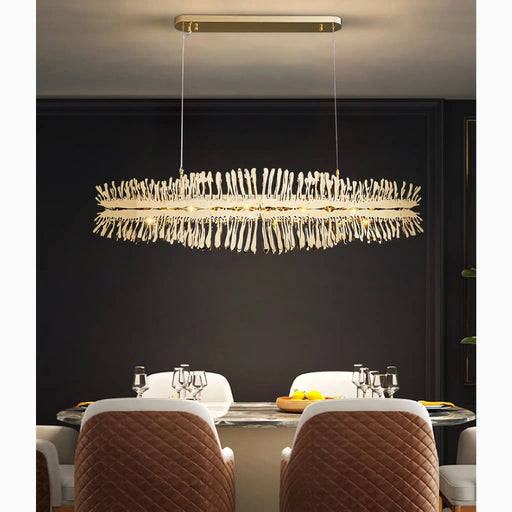 MIRODEMI® Acquaviva delle Fonti | Modern Creative Golden LED Сhandelier for Dining Room
