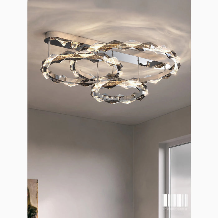 MIRODEMI® Acquedolci | Luxury Crystal Circular Ceiling Chandeliers