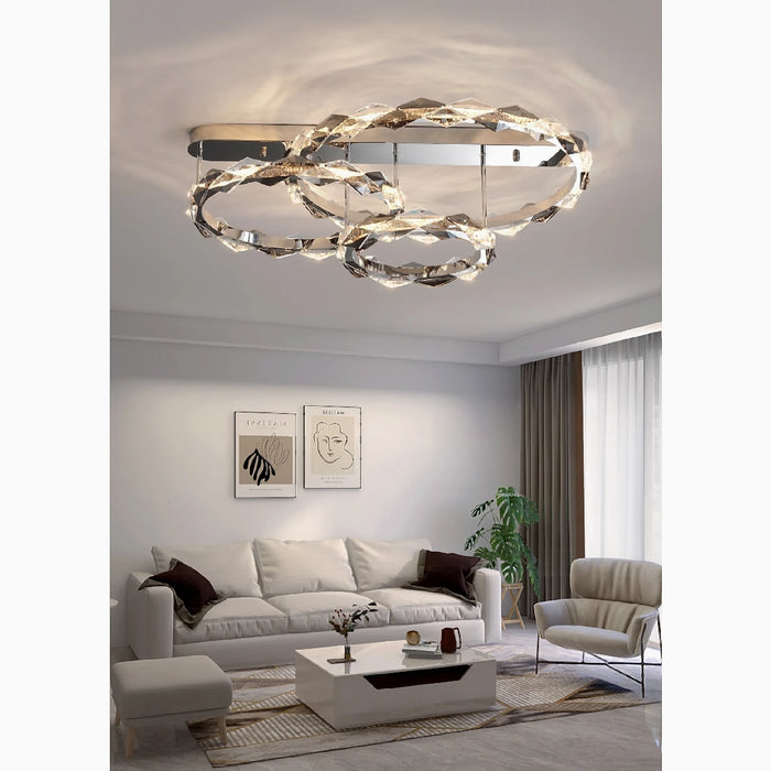 MIRODEMI® Acquedolci | Luxury Crystal Circular Ceiling Chandelier for living room