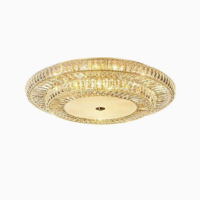 MIRODEMI® Acqui Terme | Modern Round LED Crystal Ceiling Chandelier gold