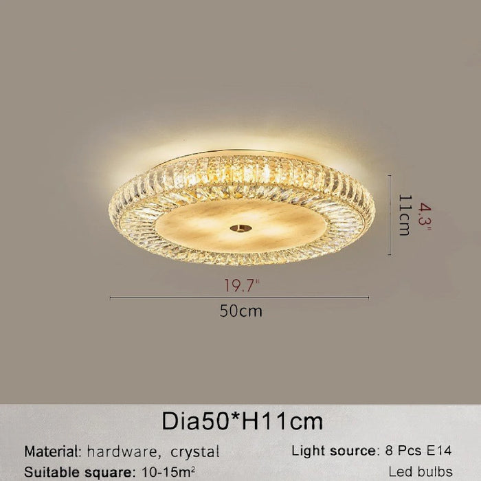 MIRODEMI® Acqui Terme | Modern Round LED Crystal Ceiling Chandelier mid