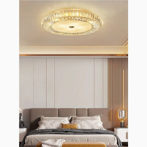 MIRODEMI® Acqui Terme | Modern Round LED Crystal Ceiling Chandelier