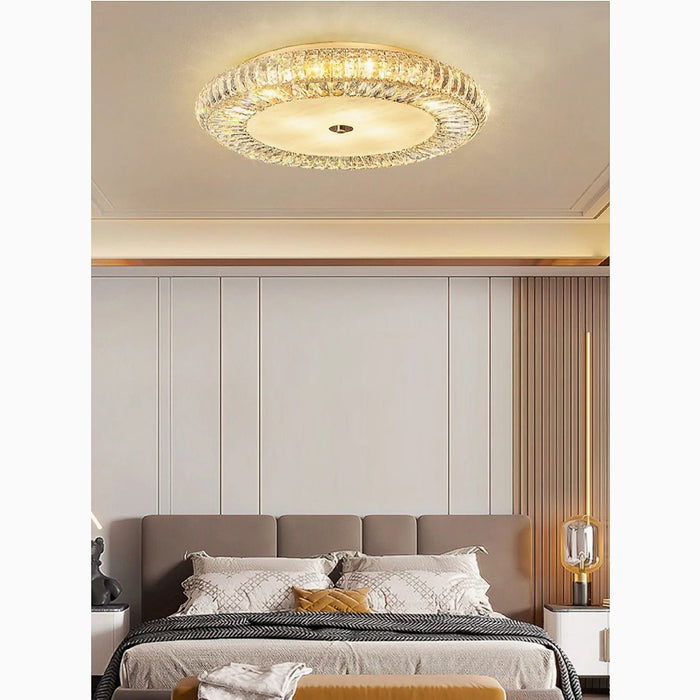 MIRODEMI® Acqui Terme | Modern Round LED Crystal Ceiling Chandelier
