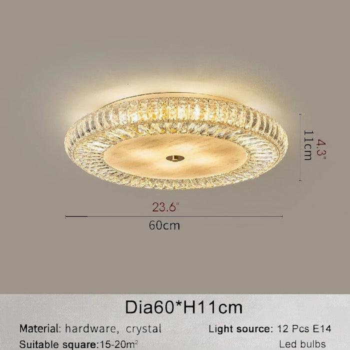 MIRODEMI® Acqui Terme | Modern Round LED Crystal Ceiling Chandelier middle