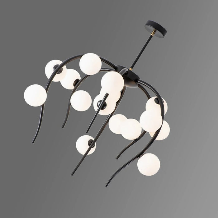MIRODEMI® Acri | Jellyfish-Shaped Chandelier with Glass Ball Lights for home
