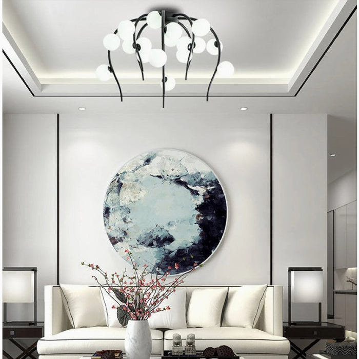 MIRODEMI® Acri | Jellyfish-Shaped Chandelier with Glass Ball Lights