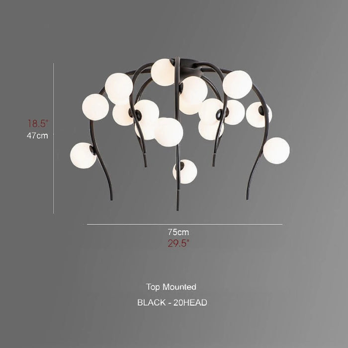 MIRODEMI® Acri | Jellyfish-Shaped Chandelier with Glass Ball Lights for office