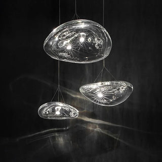 MIRODEMI® Adelboden | Silver Glass Elegant Chandelier For Dining Room