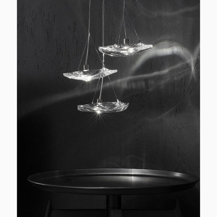 MIRODEMI® Adelboden | Silver Glass Chandelier For Dressing Room