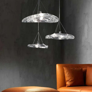 MIRODEMI® Adelboden | Silver Glass Chandelier For Dining Room