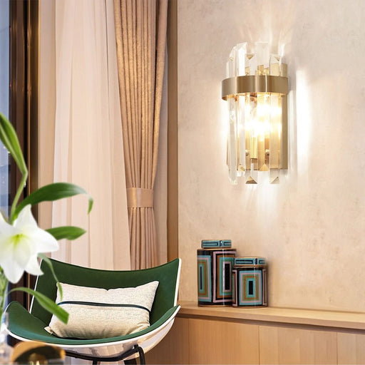 MIRODEMI® Adige Gold Crystal Wall Lamp  | modern interior | luxury lighting |functional beauty